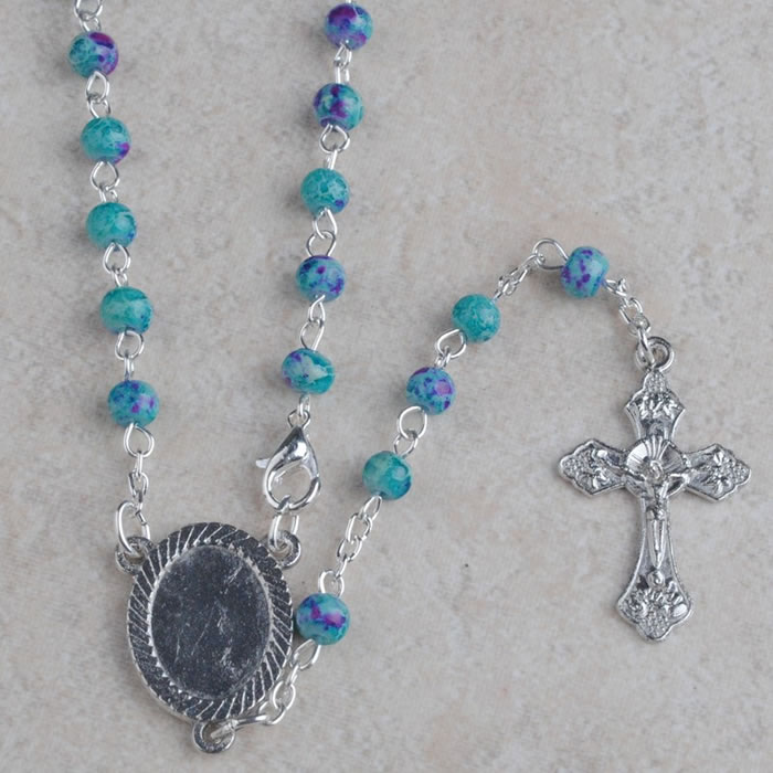 ,galss beads rosary